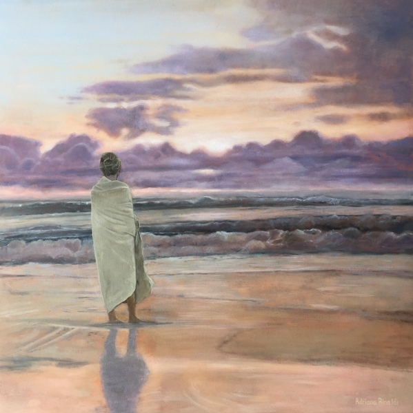 A Grateful Gaze, 30x30, Oil - SOLD