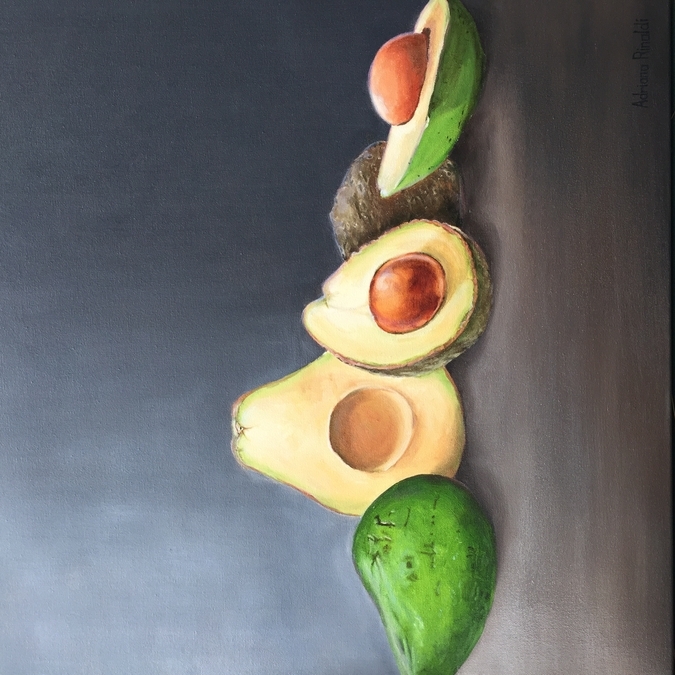 AVocado Convoy, Oil, 20x20 - SOLD