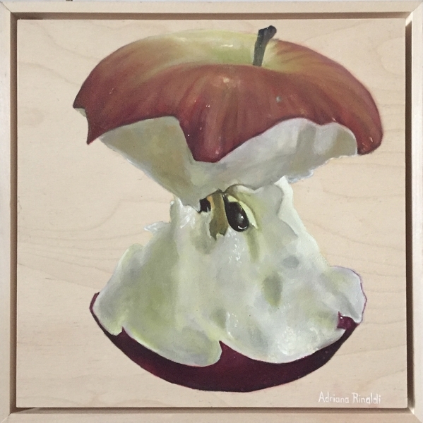 “Couldn’t Wait”, Oil on Board, 12x12, comes with matching frame, Summer & Grace Gallery