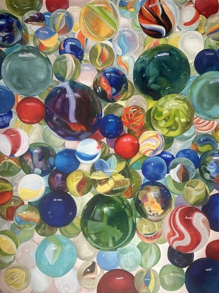 Having a Ball, 30x40, Oil, HANG VERTICAL OR HORIZONTAL, Summer & Grace Gallery