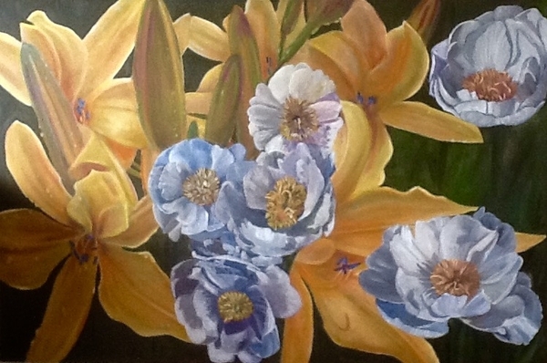 Mellow yellow 2, oil, 22x30 SOLD