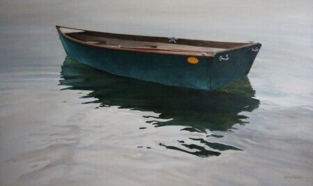 MY Grandfather's Boat, Oil, 36x60 Commission