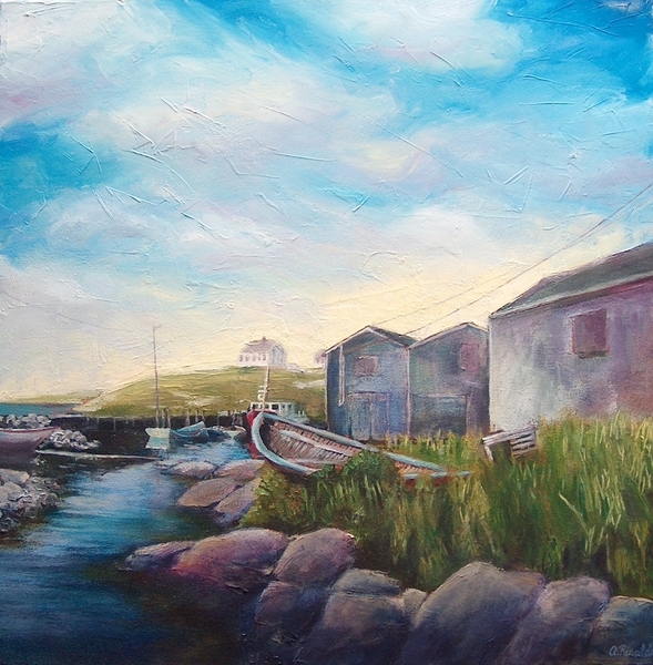 Peggys Cove, Oil, 24x24, SOLD