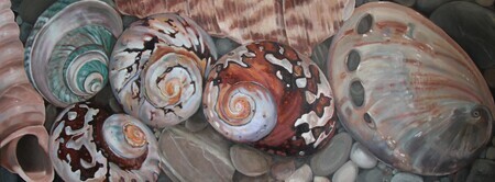 She Sell Sea Shells, 18x48, oil SOLD