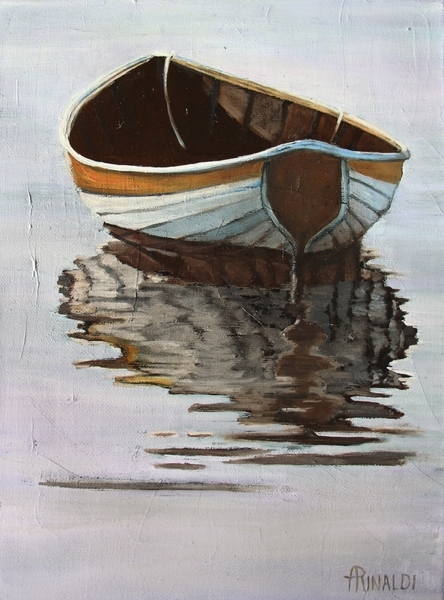 Silver Boat (Study), Oil, 8x12